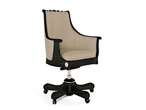 THE MAJESTIC - Height-adjustable leather chair with castors with 5-spoke base _ Bellotti Ezio